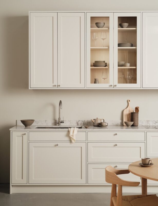 Soft Beige & Greige Kitchen Cabinets