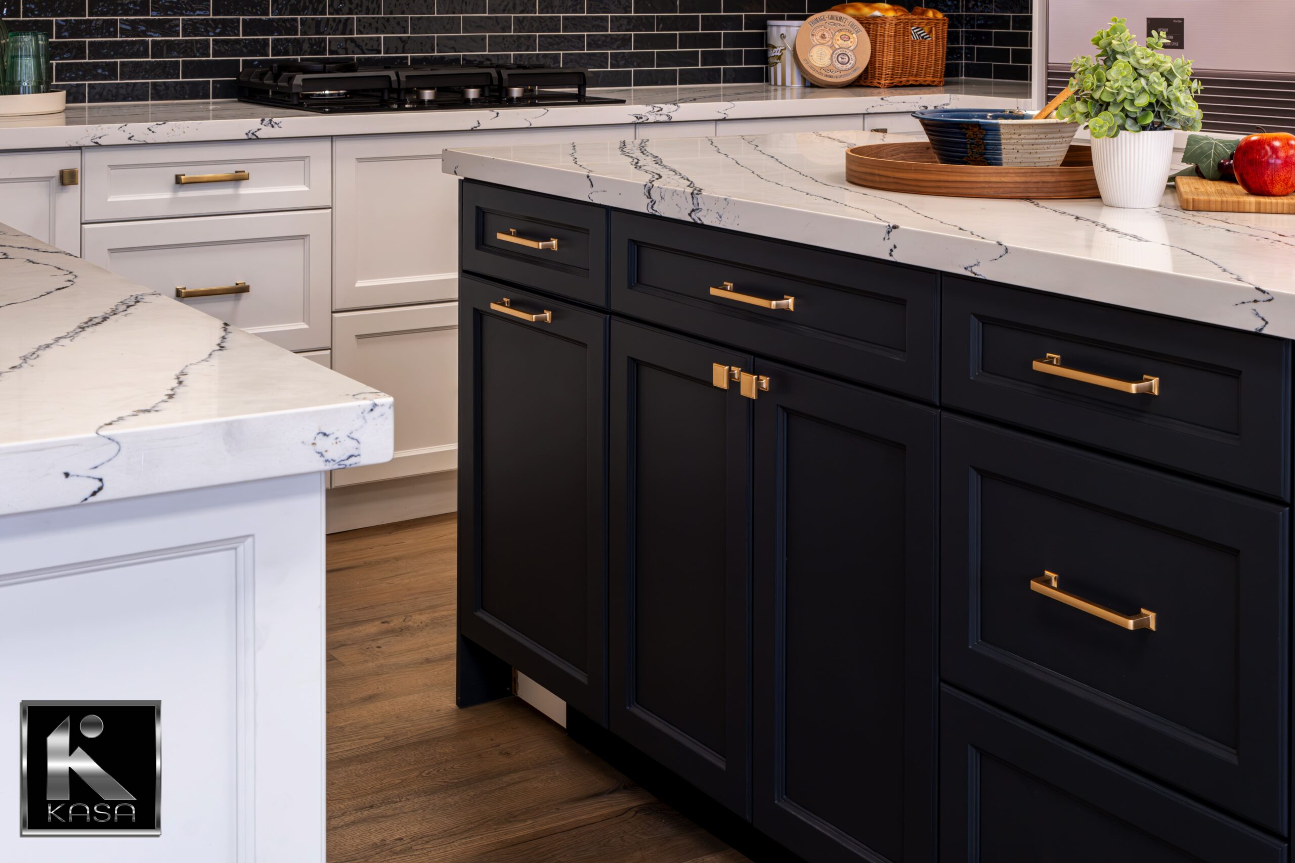 Double Shaker White + Blue Kitchen 2