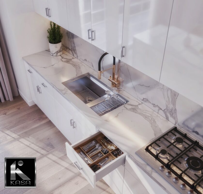 High Gloss White Kitchen 5
